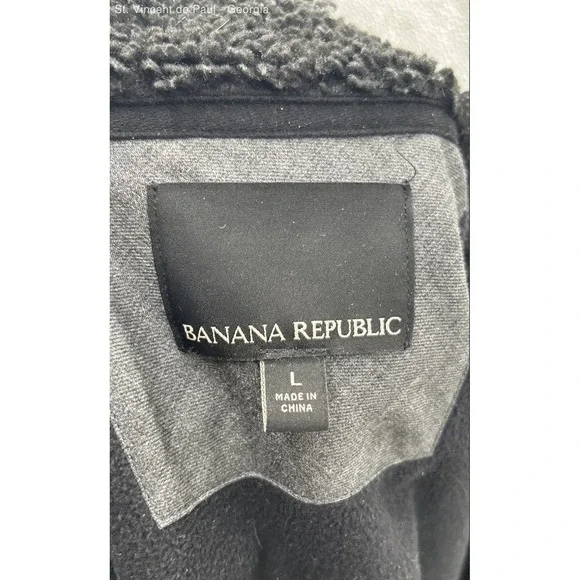 Banana Republic Full Zip Lightweight Jacket Men's Large Black Casual - Picture 6 of 9